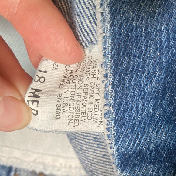 LEE Vintage Distressed High Rise Cutoffs Frayed Edge 13” Rise Daisy Dukes - Picture 3 of 3